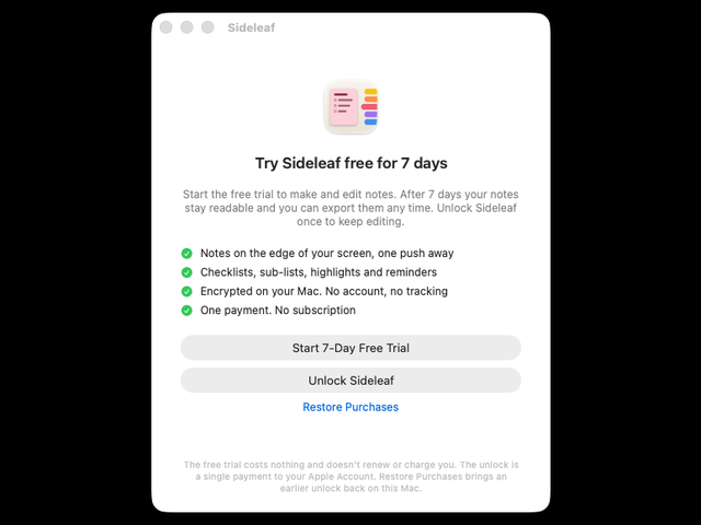The free trial and unlock window